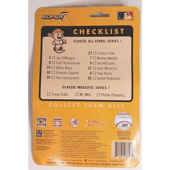 Super7 1941 Joe DiMaggio Figurine #5 NY Yankees Classic All-Stars Factory Sealed - Picture 3 of 3